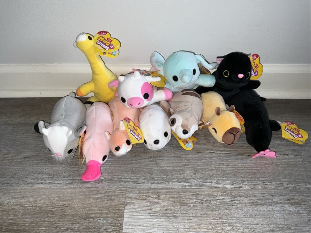 11 ZURU Hug-A-Lumps Mini Weighted 0.5 Lb Plush 7" Sensory Animal Toy